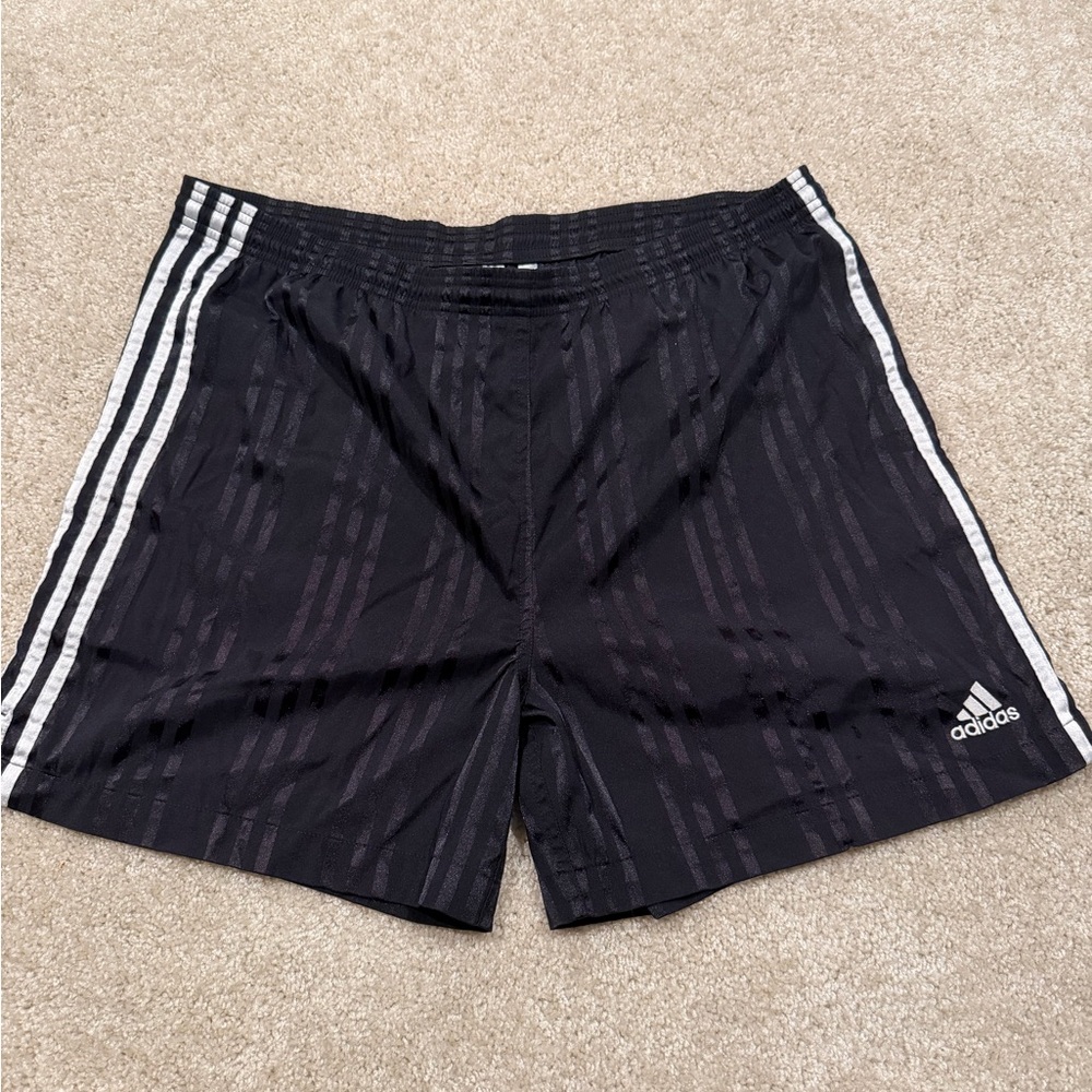 Adidas Black and Gray Men's Athletic Shorts